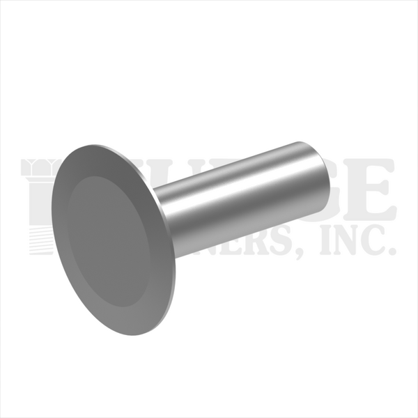 384O2506243ZC 1/4 X 5/8 X 7/16 OVAL HEAD SEMI TUBULAR RIVET STEEL ZINC